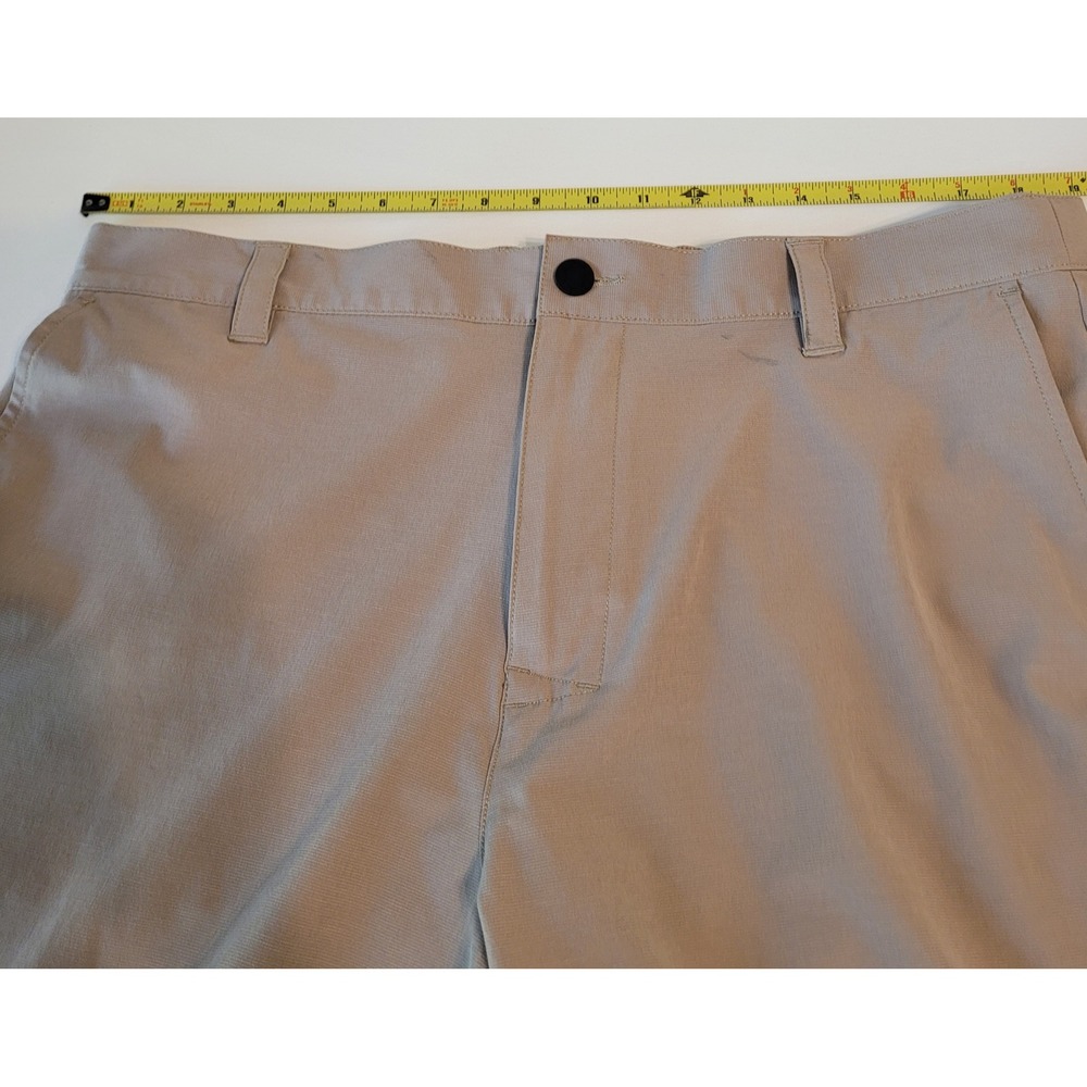 Banana Republic Mens 38 Khaki Stretch Flat Front Performance Shorts Tan 9 Inseam - Picture 3 of 10